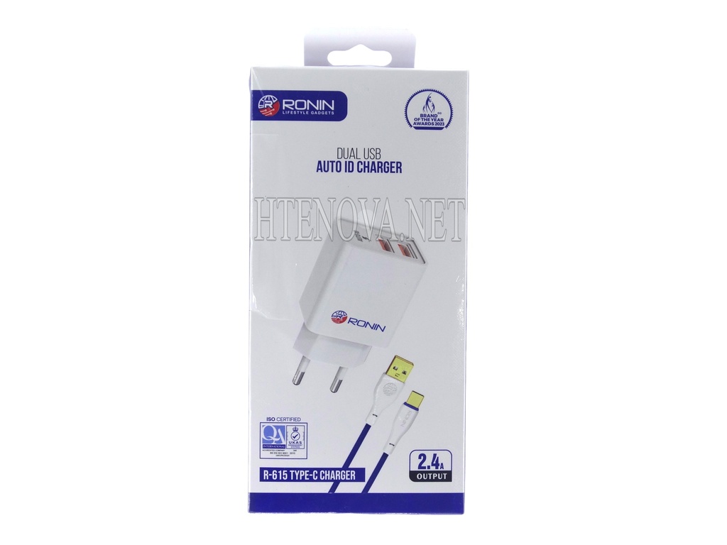[C1C2T1RN-1] Type-C Charger With 1 Extra USB Port Ronin R-615