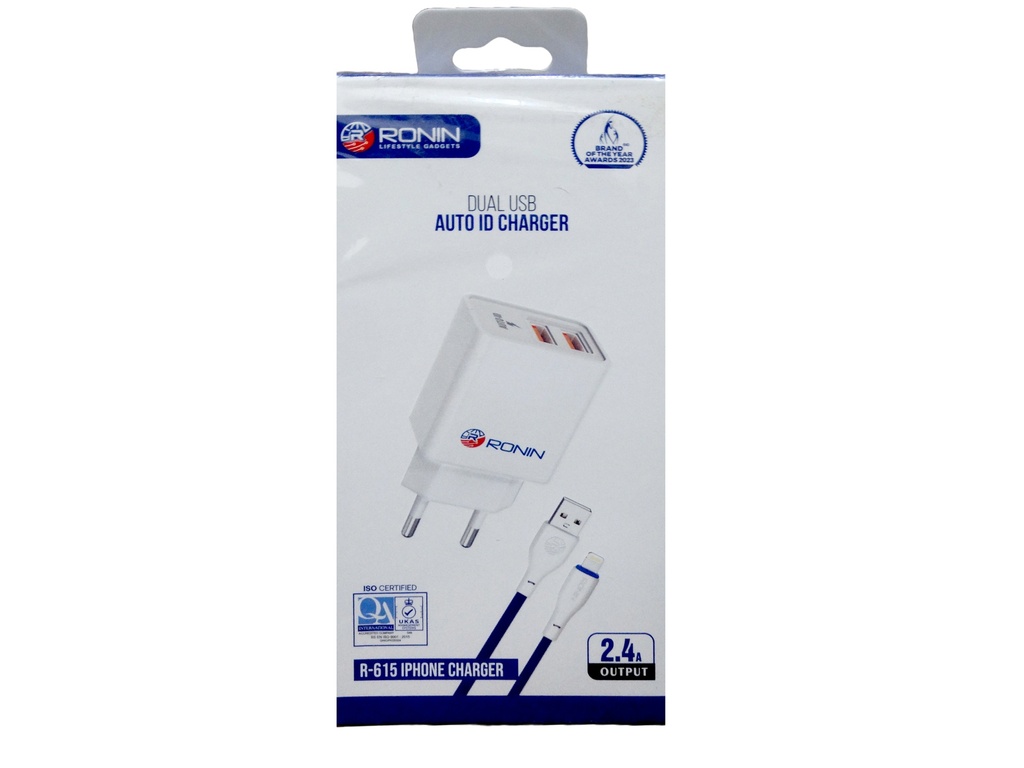 [C1C2L1RN-2] iPhone Charger with Tow (2) Extra USB Ports R-615