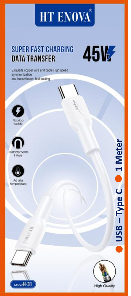 USB to Type-C Data Cable HT ENOVA H31 (1M)