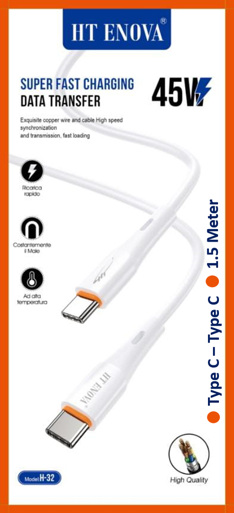 Type-C to Type-C Data Cable HT ENOVA H32 (1.5M)