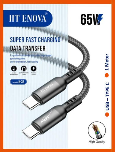 [DCT3S-H33] USB to Type-C Data Cable HT ENOVA H33 (1M)