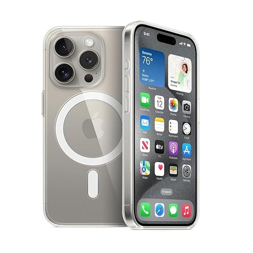 [CA7iP15PR-CT4] MAGNETIC CLEAR CASE IPHONE 15 PRO