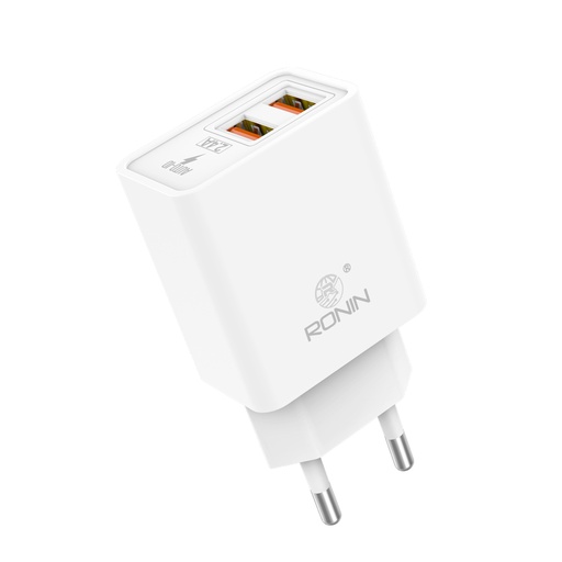 [C1C2L1RN-2] iPhone Charger With 1 Extra USB Port Ronin R-615